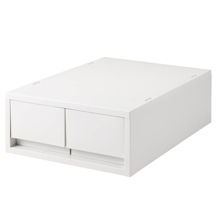 Mujirushi Ryohin Drawer Case - White Gray, 2Pcs, W26xD37xH12cm-Kiichin - The #1 Place for Japanese Goods in Your Hand!