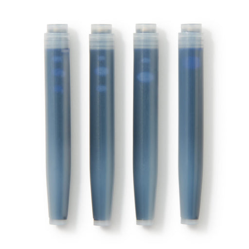 Mujirushi Ryohin Fountain Pen Cartridge - Blue Black (4 pcs) - Japan Φ7.5mm 58x-Kiichin - The #1 Place for Japanese Goods in Your Hand!