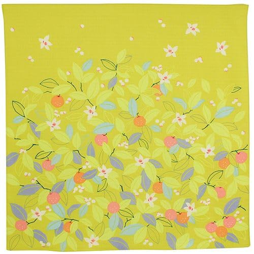 Musubi Furoshiki 70Cm Himemusubi Adeline Klam Citrus Yellow Cotton-Kiichin - The #1 Place for Japanese Goods in Your Hand!