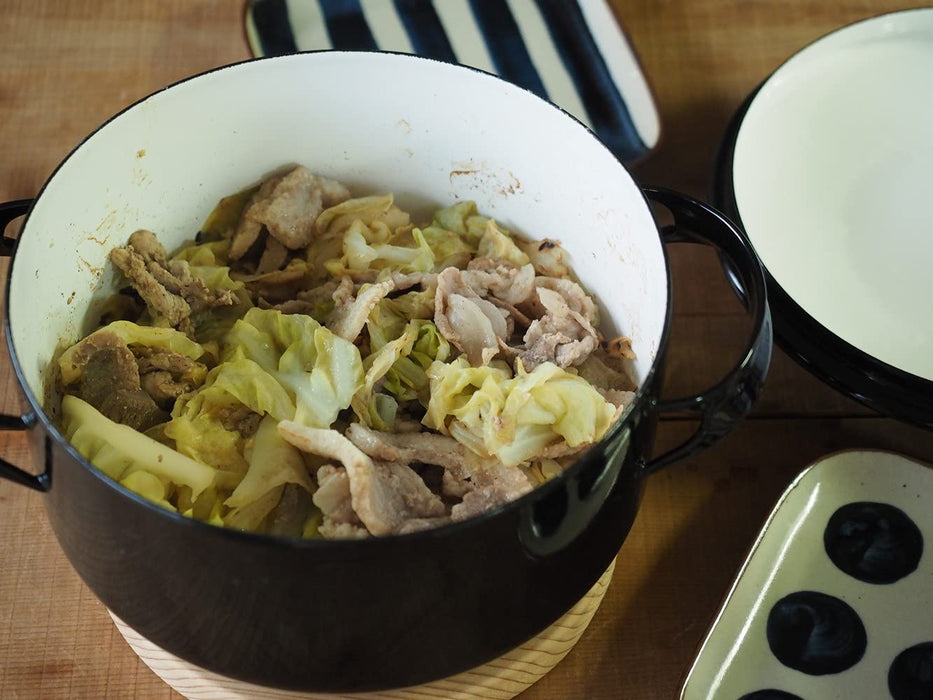 Noda Horo Nomaku Casserole 24Cm Black - Japan Made (Nom-24Tbk)-Kiichin - The #1 Place for Japanese Goods in Your Hand!
