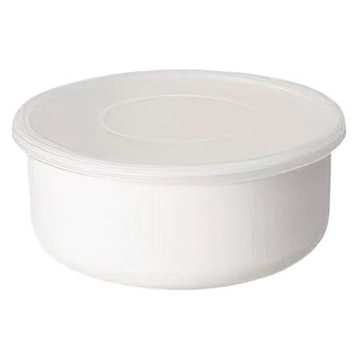 Noda Horo 21cm Enamel Round Food Containers with Lid - White Series-Kiichin - The #1 Place for Japanese Goods in Your Hand!