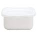 Noda Horo White Enamel Square Food Containers - Small Size with Lid-Kiichin - The #1 Place for Japanese Goods in Your Hand!