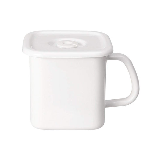 Noda Horo White Storage Container with Airtight Lid & Handle - Made in Japan-Kiichin - The #1 Place for Japanese Goods in Your Hand!