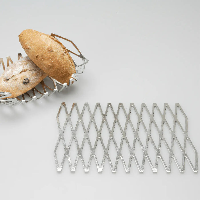 Hand-Crafted Tinware Flexible Folding Basket by Nousaku Kago - Honeycomb Design-Kiichin - The #1 Place for Japanese Goods in Your Hand!