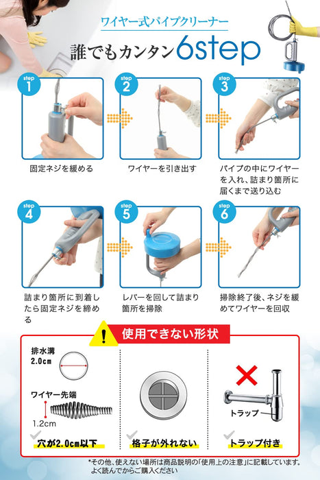 Omahat Pipe Cleaner Wire Drain Gloves Storage Bag Sponge Instruction Manual Brush-Kiichin - The #1 Place for Japanese Goods in Your Hand!