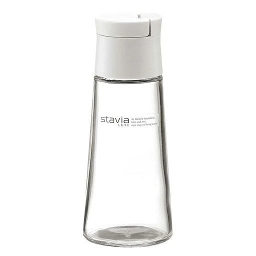 Risu Stavia Luxe Soda Glass Salt & Pepper Shaker 140ml - Elegant White-Kiichin - The #1 Place for Japanese Goods in Your Hand!