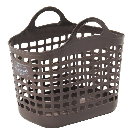 Sanko Plastic Laundry Basket No.1 - Brown, Made in Japan-Kiichin - The #1 Place for Japanese Goods in Your Hand!