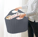 Seiei Gray Rattan Style Laundry Basket - Compact Storage 55X38X39Cm-Kiichin - The #1 Place for Japanese Goods in Your Hand!