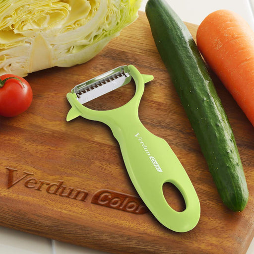 Shimomura Kogyo VKC-03G Kinpira Peeler Green DW Safe Japan Tsubame-Sanjo-Kiichin - The #1 Place for Japanese Goods in Your Hand!
