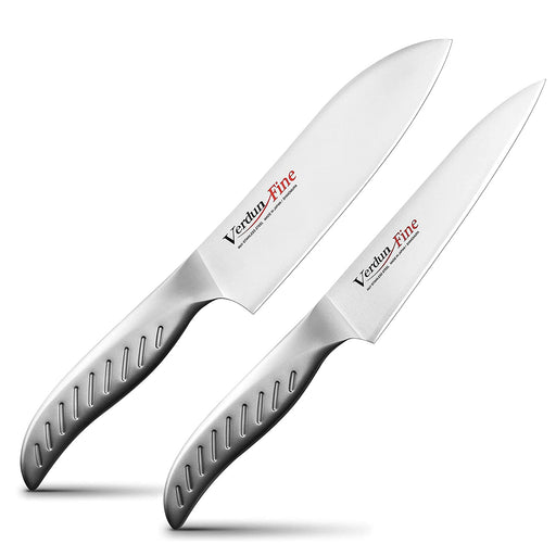 Shimomura Kougyou VCN-2A Santoku & Petty Knife Set 2pc Molybdenum Vanadium Steel Japan-Kiichin - The #1 Place for Japanese Goods in Your Hand!