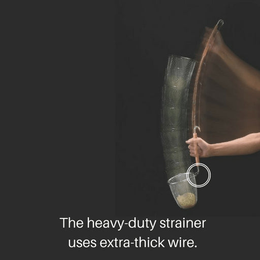 Shinetsu Works Japan Stainless Steel Ramen Tebo - Heavy-Duty Noodle Strainer 16 Mesh-Kiichin - The #1 Place for Japanese Goods in Your Hand!