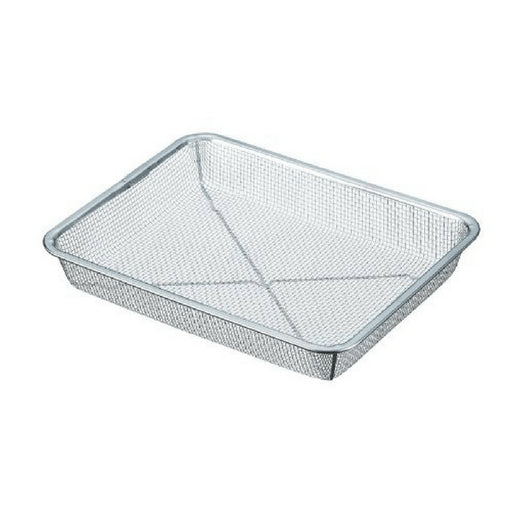 Shinetsu Works Stainless Steel Rectangular Deep Mesh Colander 6.5 Mesh No.18 Japan (270X207mm)-Kiichin - The #1 Place for Japanese Goods in Your Hand!