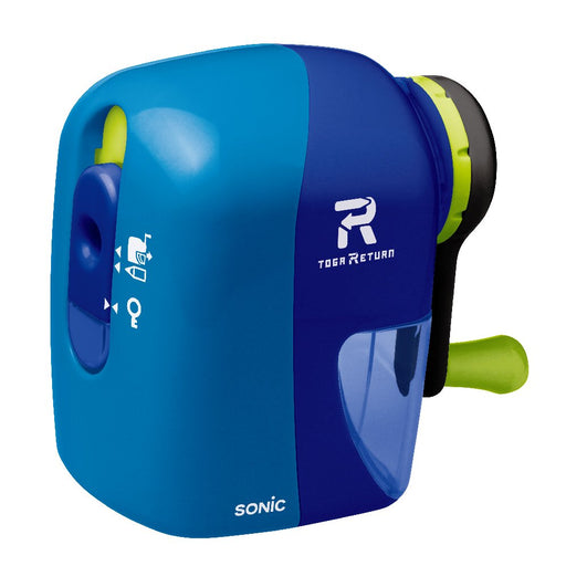 Sonic Japan Toga Blue Manual Pencil Sharpener - Ek-7022-B-Kiichin - The #1 Place for Japanese Goods in Your Hand!