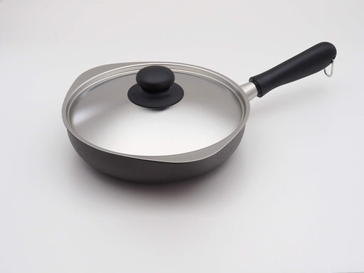 Sori Yanagi Japan Iron Frying Pan 22Cm with Lid - IH Compatible, Double Fiber Line, Nitriding-Kiichin - The #1 Place for Japanese Goods in Your Hand!