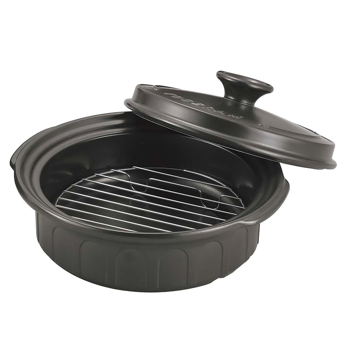 Toceram Charcoal Brown Ceramic Shallow Casserole Pot-Kiichin - The #1 Place for Japanese Goods in Your Hand!