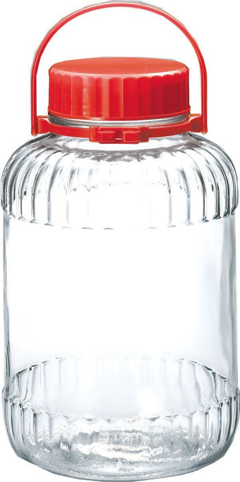 Toyo Sasaki Glass Plum Liquor Bottle - 8000Ml Japan - Fruit Liquor & Pickles Container-Kiichin - The #1 Place for Japanese Goods in Your Hand!