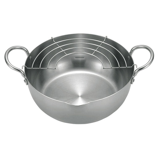 Urushiyama 22cm Stainless Steel Tempura Pan - Induction Ready-Kiichin - The #1 Place for Japanese Goods in Your Hand!
