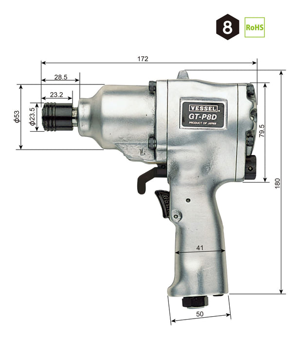 Vessel GT-P8D Air Driver Impact-Kiichin - The #1 Place for Japanese Goods in Your Hand!