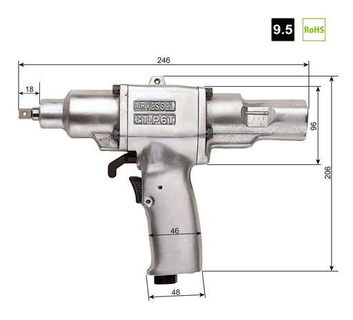 Vessel GT-P6T Air Impact Wrench Torque Control-Kiichin - The #1 Place for Japanese Goods in Your Hand!