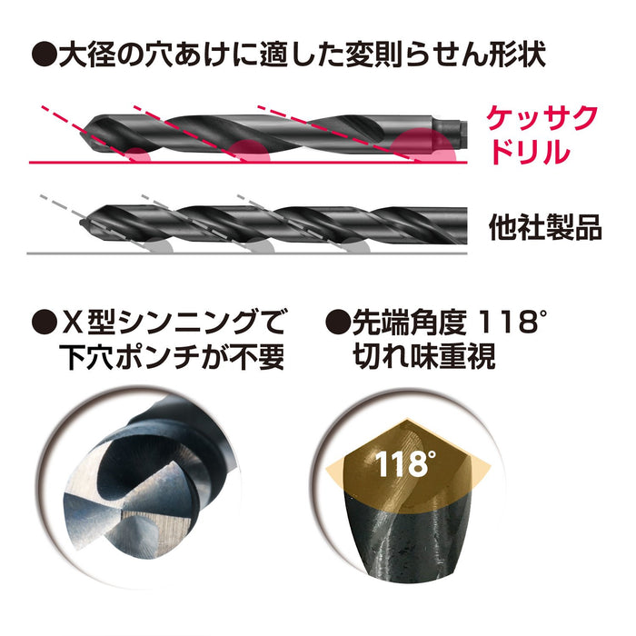Vessel KMD-10.0 Drill Bit for Ironwork 10.0mm-Kiichin - The #1 Place for Japanese Goods in Your Hand!