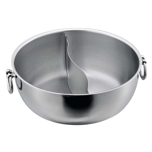 Wadasuke 30cm Stainless Steel Induction Shabu Shabu Hot Pot with Divider-Kiichin - The #1 Place for Japanese Goods in Your Hand!