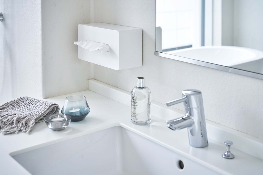 Yamazaki Industrial White Moisturizing Tissue Case (W26xD13xH10cm) - Made in Japan-Kiichin - The #1 Place for Japanese Goods in Your Hand!