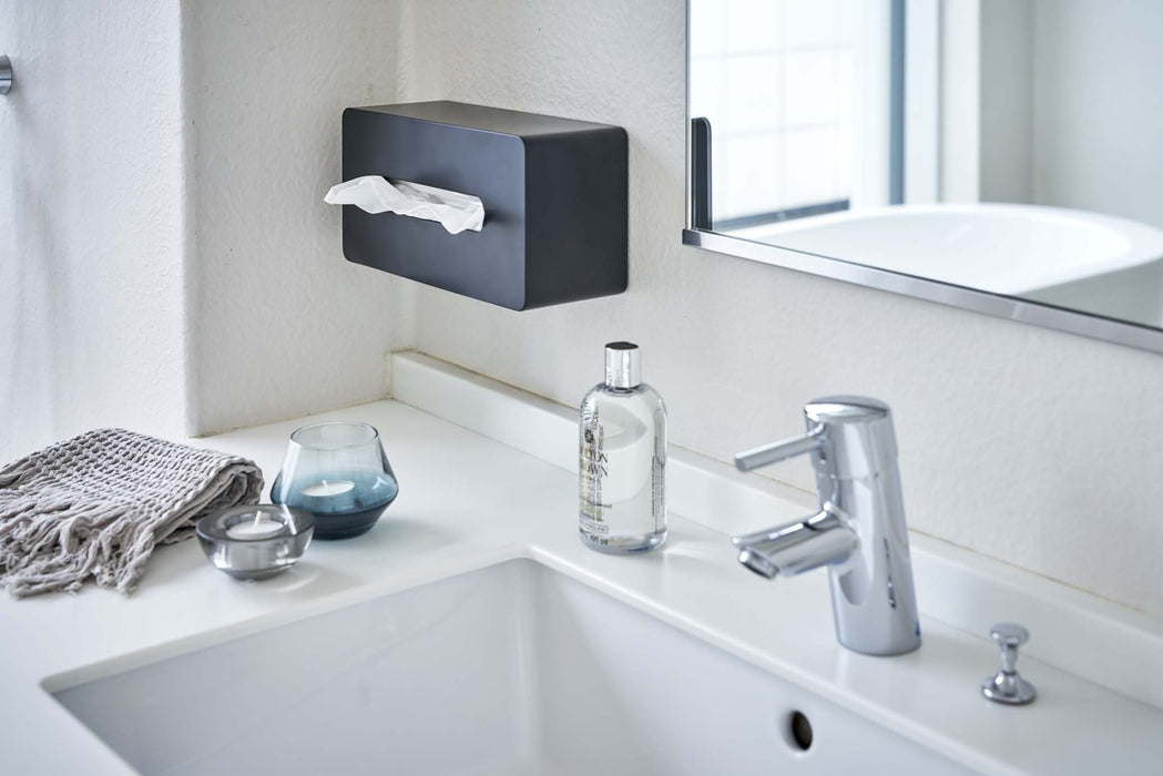 Yamazaki Industrial Japan 3902 Black Tissue Holder - Compact and Stylish-Kiichin - The #1 Place for Japanese Goods in Your Hand!