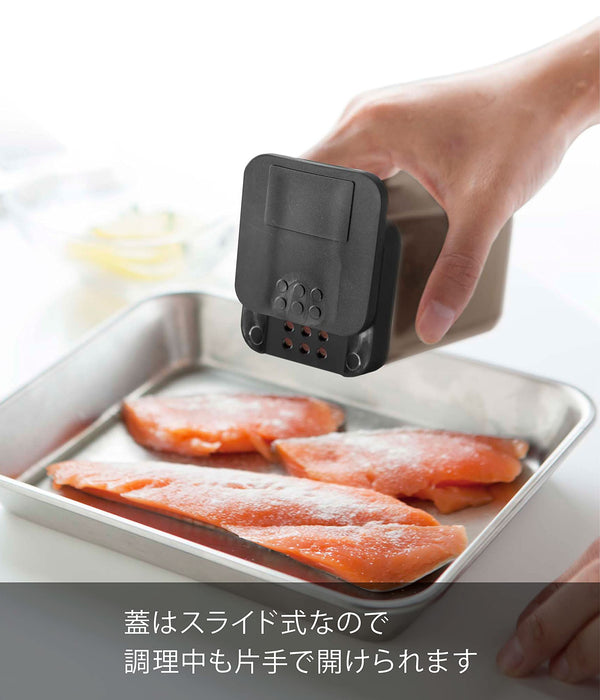 Yamazaki Industrial 4820 Magnetic Tower Spice & Flour Bottle - Black Japan-Kiichin - The #1 Place for Japanese Goods in Your Hand!