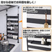 Yamazen Tension Kitchen Rack - 31.5X6.5X71-115Cm - 6 Hooks - 2 Trays - Heat Resistant - Made In Japan - Assembly - Black - RTK-30(BK)-Kiichin - The #1 Place for Japanese Goods in Your Hand!