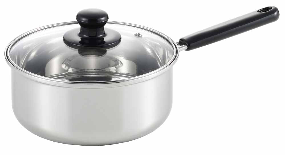 Yoshikawa 20Cm IH Compatible One-Handed Pot - Silver Stainless Cookware-Kiichin - The #1 Place for Japanese Goods in Your Hand!