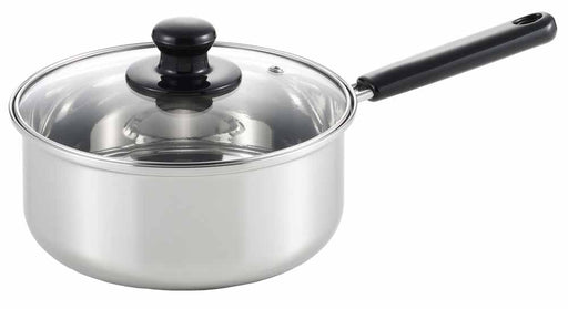 Yoshikawa 20Cm IH Compatible One-Handed Pot - Silver Stainless Cookware-Kiichin - The #1 Place for Japanese Goods in Your Hand!