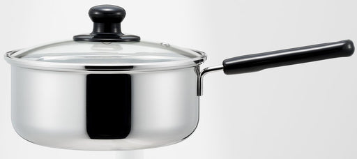 Yoshikawa 20Cm IH Compatible One-Handed Pot - Silver Stainless Cookware-Kiichin - The #1 Place for Japanese Goods in Your Hand!