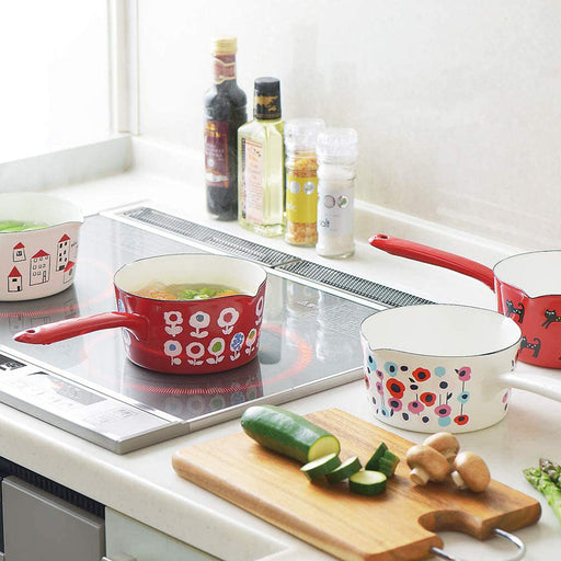 Yutaka Horo Plune Enameled Milk Pan - Mimikokomomo Premium Cookware for Milk Lovers-Kiichin - The #1 Place for Japanese Goods in Your Hand!