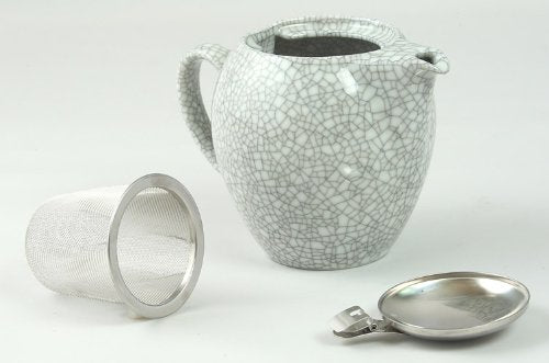 Zero Japan Crackle Colors Teapot for 4 People - White (W170xD110xH123mm)-Kiichin - The #1 Place for Japanese Goods in Your Hand!